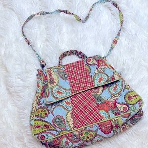 Ten Bears Blue Ted Green Paisley Quilted Shoulder Crossbody Purse